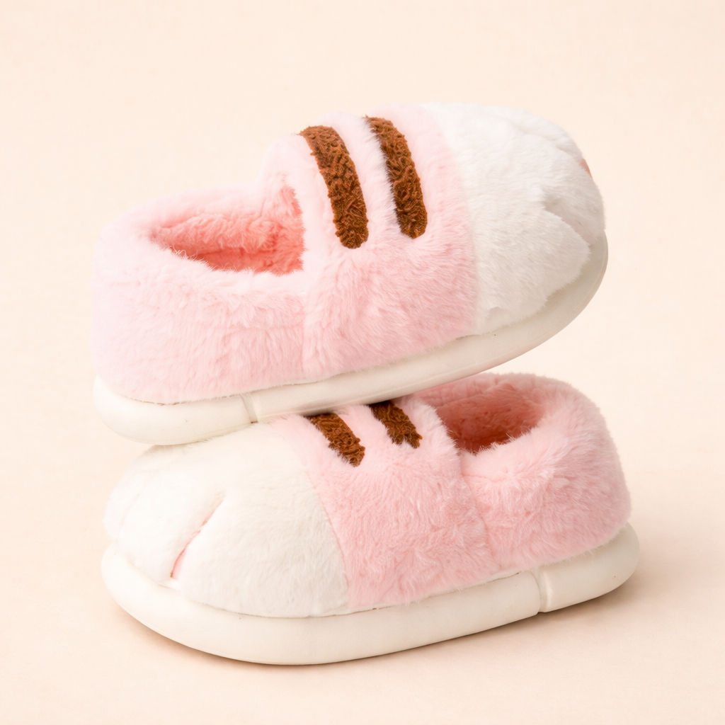 Cat Paw Plush Winter Slippers