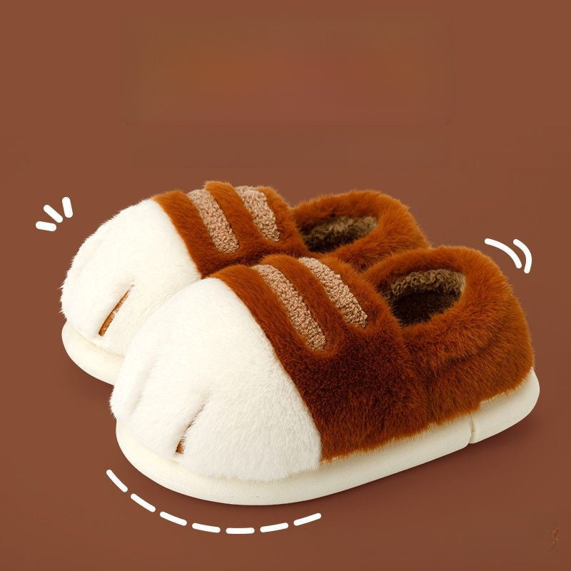 Cat Paw Plush Winter Slippers
